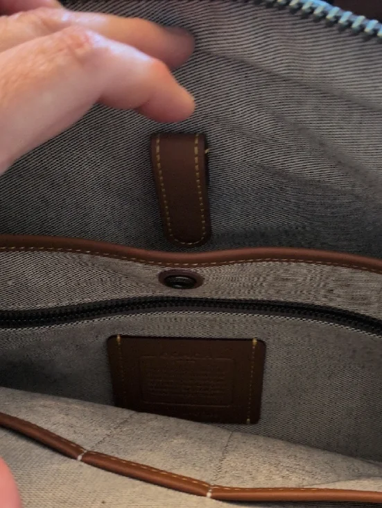 Coach Rogue 1941 Green RARE Pebbled Leather Briefcase with suede - Picture 6 of 10